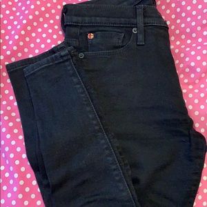 Black high rise Hudson skinny jeans